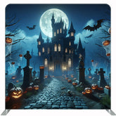 Halloween Pumpkin Castle Double Sided Backdrop - Layoris